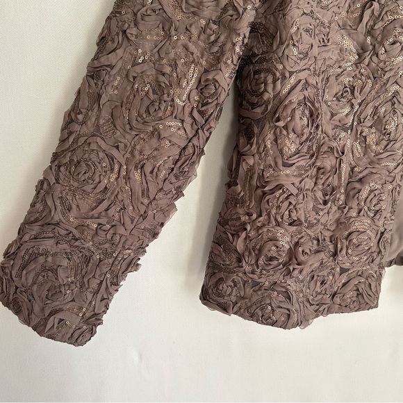 Chico’s ~Rose Sequin Jacket in Texas Taupe - Picture 4 of 9